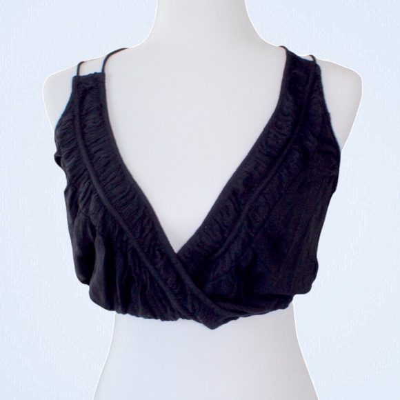 Free People Tops - FREE PEOPLE Deep V Loose Fitting Bralette Top w/ Beads on strings